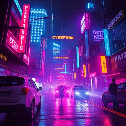 Poster of 'Cyberpunk Dreams', a futuristic sci-fi series