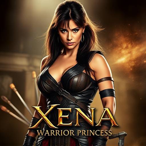 Poster of Xena: Warrior Princess, showing Xena in her warrior attire